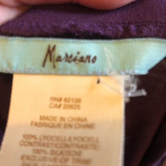 Purple Marciano Tie Waist Tunic KimonoSleeve Dress - Picture 8 of 8